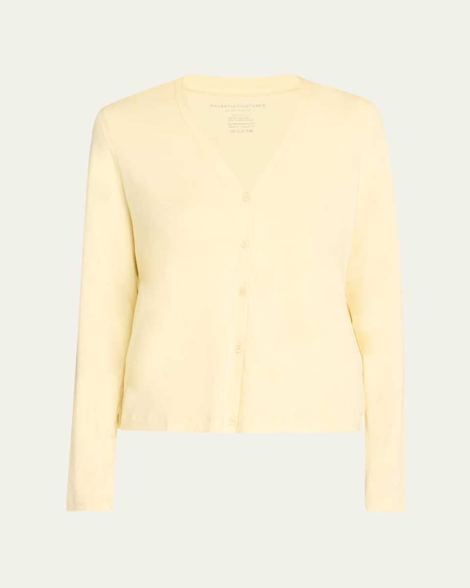 Soft Touch Button-Front Cardigan